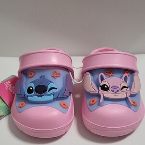 Disney Kids Stitch and Angel Pink Clogs